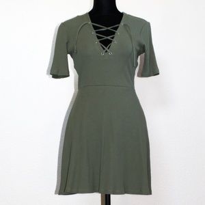 H&M Olive Green Mini Dress